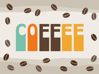 Coffee Modern Popular Drink Theme. Contemporary Lifestyle Beverage Symbol. Latte, Cappuccino, Americano Coffee Morning Drink. Cafe Bar Card Web Banner Design Element. Bean Shop Advertising. 