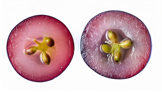 grape cross section close up