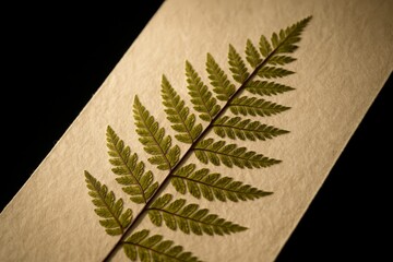 Impressive fern specimen carefully preserved in a herbarium for scientific study and educational purposes