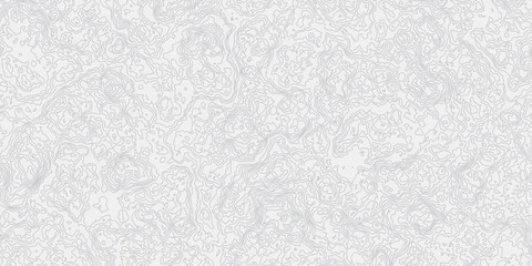 Topographic map contours curve line Hand-drawn vector pattern Wave textures white and gray white background.