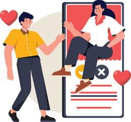 Online Dating and Communication concepts 