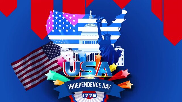 USA Independence day July 4th Background