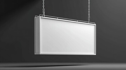 Empty rectangular hanging sign