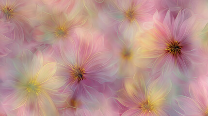 Fototapeta premium Beautiful transparent pink flowers background wallpaper