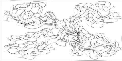 Hand-drawn vector art set of cartoon animals, nature, and fairy tale elements for colouring book design