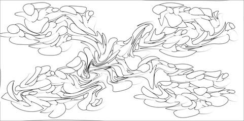 Vector illustration pattern of a tree with roots drawing cartoon art sketch design nature