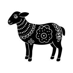 Naklejka premium vector illustration of sheep