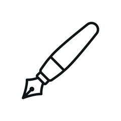 Outlined fountain pen with a detailed nib. Great for writing, calligraphy, or office use.