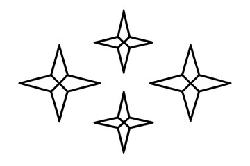 Obraz premium Radiant Star Line Art Vector