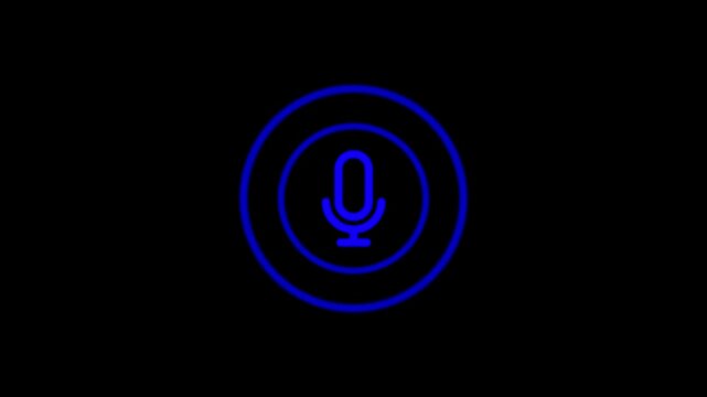voice recording and podcast mic microphone button icon,voice recording and podcast mic microphone button icon animation video.  music recorder icon  animation.