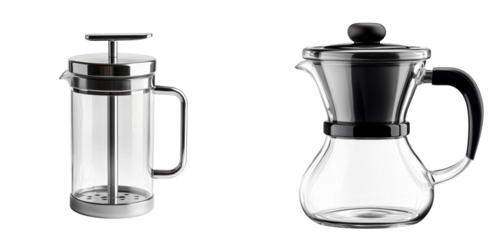 Coffee brewing techniques home kitchen product display modern close-up