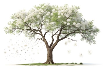 Obraz premium mahogany--tree-on-white-background-