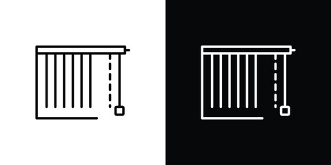 Blinds open icon. Graphic Design vector icon. Ui Ux Icons