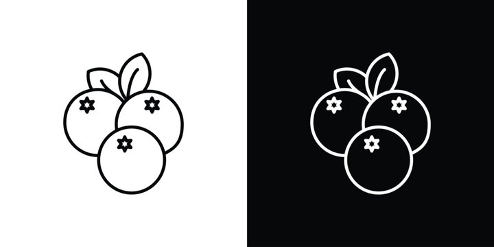 Blueberries icon. Graphic Design vector icon. Ui Ux Icons