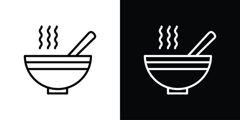 Bowl of soup icon. Graphic Design vector icon. Ui Ux Icons