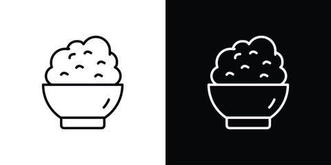 Bowl rice icon. Graphic Design vector icon. Ui Ux Icons