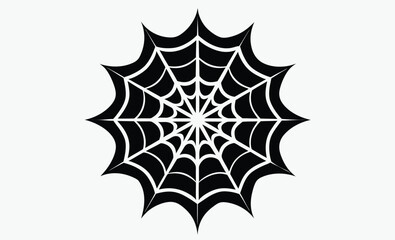 Spider web silhouette, spider with web, halloween creepy vector, spider with web black vector, spider web with a spider silhouette vector. 