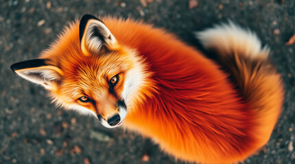 Obraz premium Fox, red fox, wild animal illustration 