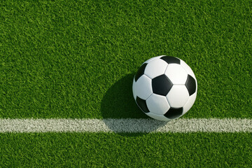 Obraz premium A symbol teamwork and competition lies on a green field where strategy and precision shape success