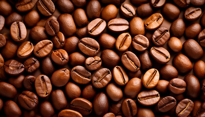 Naklejka premium roasted coffee beans for background