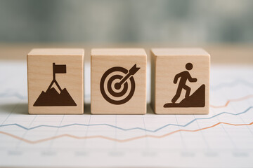 Success in business requires continual advancement toward clear objectives with milestones marking achievement and steady effort driving growth