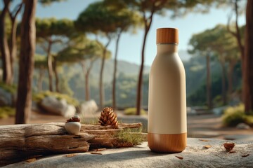 Obraz premium Thermos mockup banner