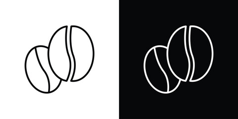 Fototapeta premium Coffee beans icon. Graphic Design vector icon. Ui Ux Icons