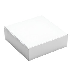 Naklejka premium Blank white square box product packaging design template
