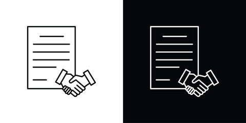 Contract icon. Graphic Design vector icon. Ui Ux Icons