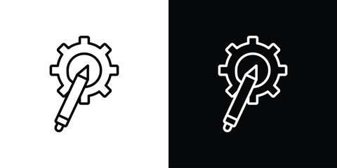 Customizefor banner and packaging design. Vector illustrationtings icon. Graphic Design vector icon. Ui Ux Icons