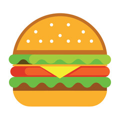hamburger on a white background