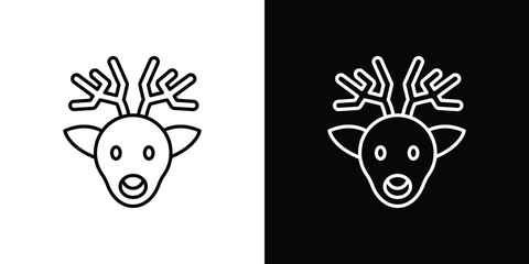 Deer rudolph icon. Graphic Design vector icon. Ui Ux Icons