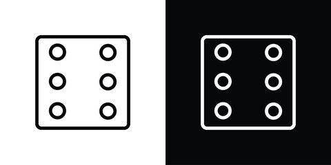 Dice six icon. Graphic Design vector icon. Ui Ux Icons