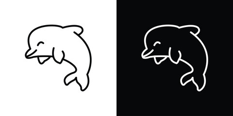 Dolphin icon. Graphic Design vector icon. Ui Ux Icons