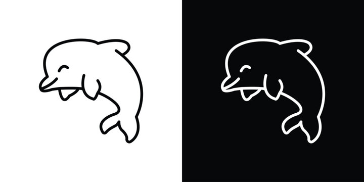 Dolphin icon. Graphic Design vector icon. Ui Ux Icons