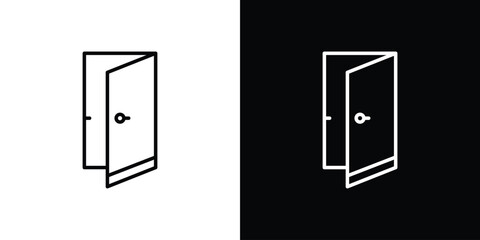 Door open icon. Graphic Design vector icon. Ui Ux Icons