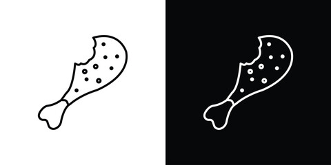 Drumstick bite icon. Graphic Design vector icon. Ui Ux Icons