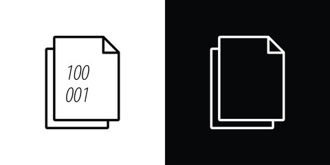 File Binary icon. Graphic Design vector icon. Ui Ux Icons