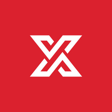 Abstract Geometric Letter X logo design vector template