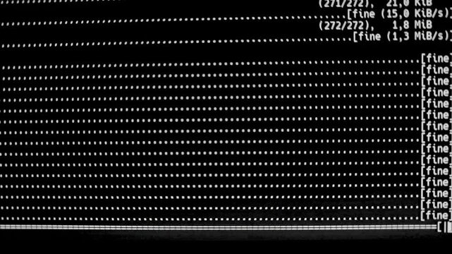 Linux Terminal Update Progress Screen Command Line Interface Display
