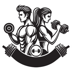 bodybuilder Dumbbell Lifting Weights clipart, funny Gym silhouette, exercise work out illustration, bodybuilder design sublimation
