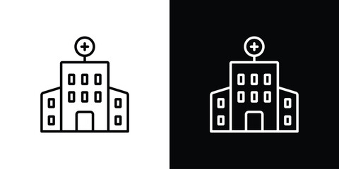 Hospital icon. Graphic Design vector icon. Ui Ux Icons