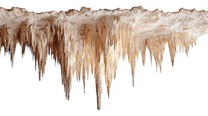 Magnificent stalactites hang from the cave ceiling, revealing nature's artistry.