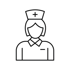 Nurse thinline icon , vector, pixel perfect, illustrator file 
