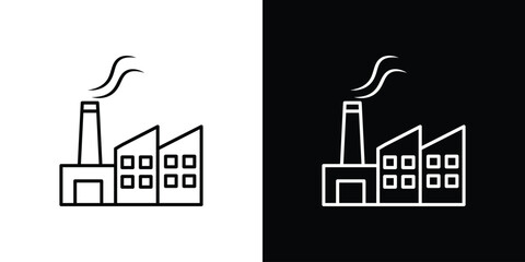 Obraz premium Industrial factory icon. Graphic Design vector icon. Ui Ux Icons