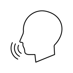 Speech Therapy thinline icon , vector, pixel perfect, illustrator file 
