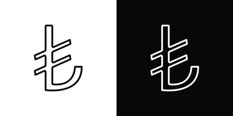 Lira sign icon. Graphic Design vector icon. Ui Ux Icons