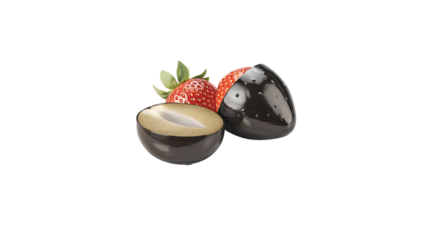 Delicious Dark Chocolate Plums Paired Nicely With Fresh Strawberries