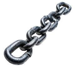 Obraz premium Strong Metal Chain Links Intertwined Black Background,