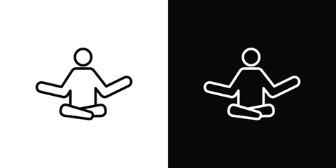 Meditation icon. Graphic Design vector icon. Ui Ux Icons